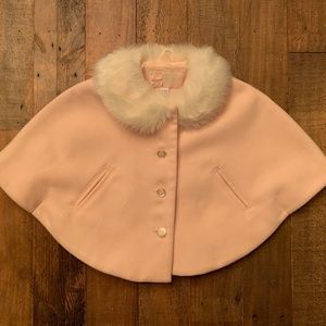 Janie & Jack FAUX FUR COLLAR CAPE